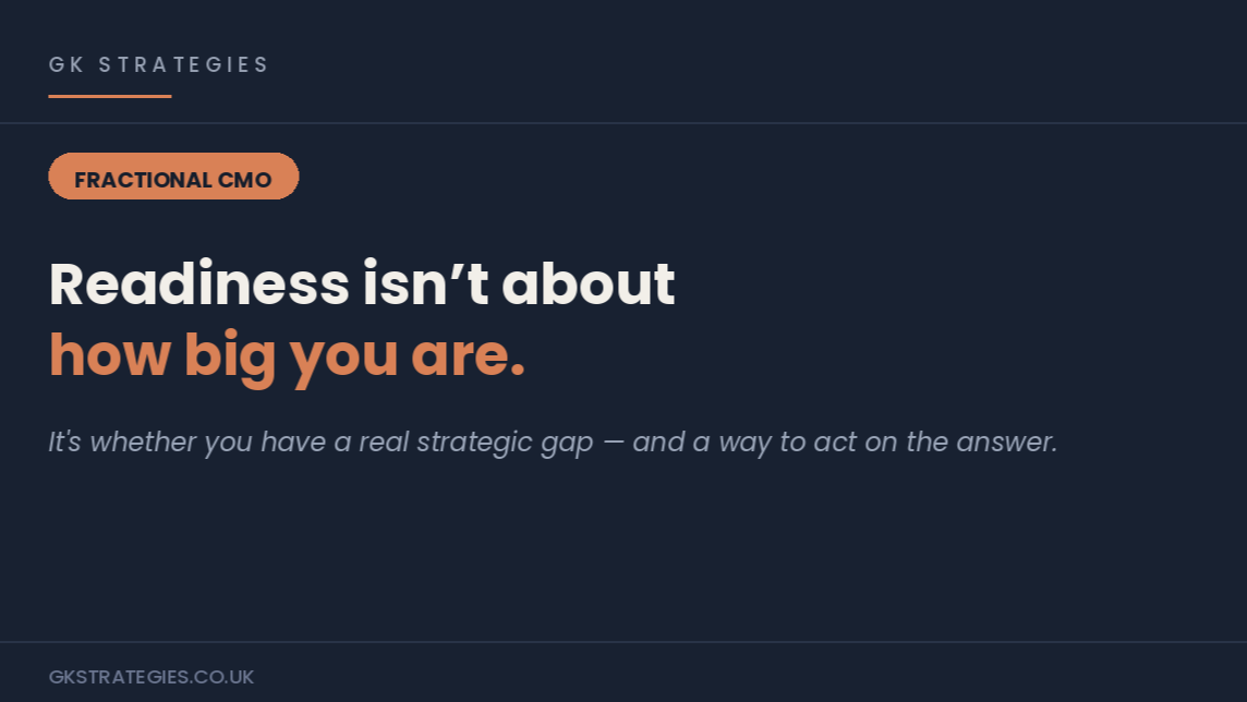 How to Know You're Ready for a Fractional CMO and How to Brief One Well (4 minute read)